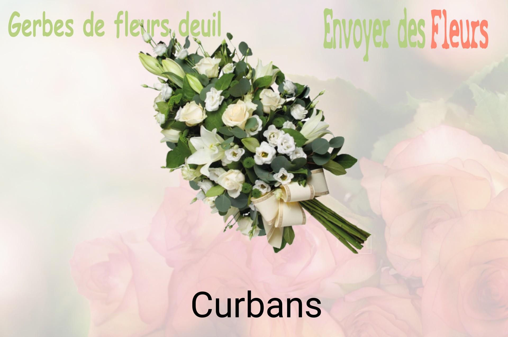 Gerbe de fleurs de deuil livrée à Curbans